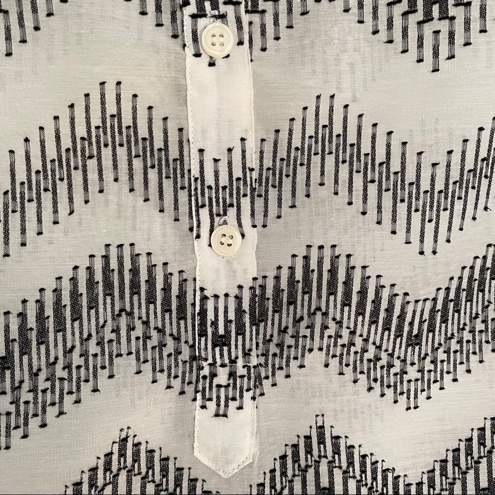 J.Crew Zip Zap Clip Dot Popover Sheer Blouse View 4